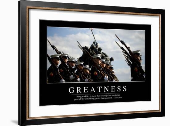 Greatness: Inspirational Quote and Motivational Poster-null-Framed Photographic Print