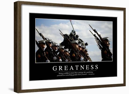 Greatness: Inspirational Quote and Motivational Poster-null-Framed Photographic Print