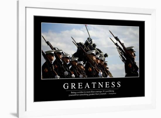 Greatness: Inspirational Quote and Motivational Poster-null-Framed Photographic Print