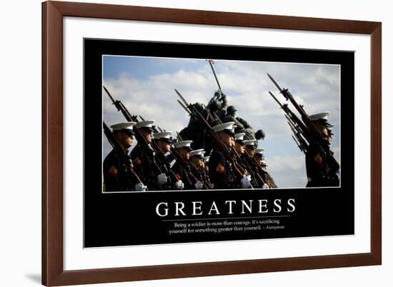 Greatness: Inspirational Quote and Motivational Poster-null-Framed Photographic Print