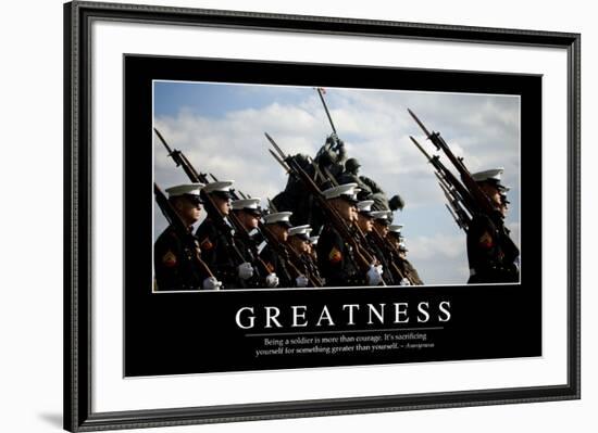 Greatness: Inspirational Quote and Motivational Poster-null-Framed Photographic Print