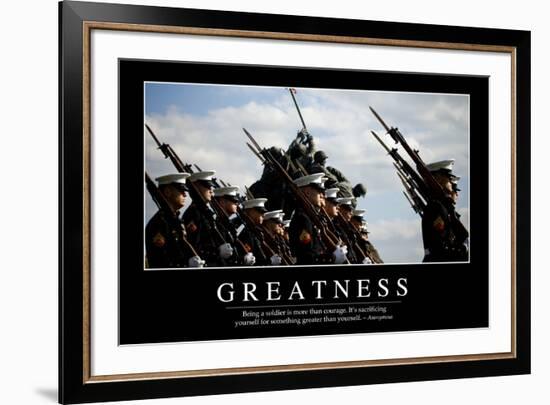 Greatness: Inspirational Quote and Motivational Poster-null-Framed Photographic Print