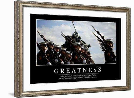 Greatness: Inspirational Quote and Motivational Poster-null-Framed Photographic Print