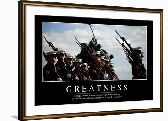 Greatness: Inspirational Quote and Motivational Poster-null-Framed Photographic Print