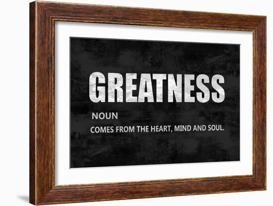 Greatness on Black-Jamie MacDowell-Framed Art Print