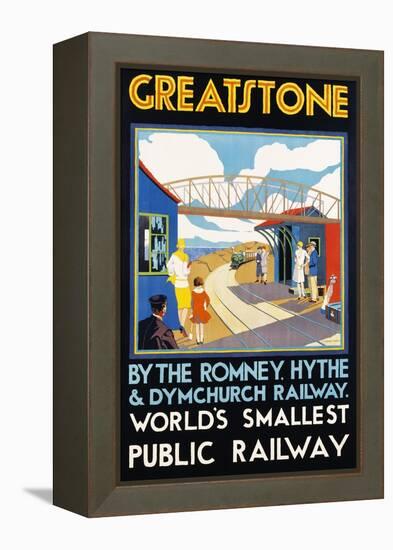 Greatstone - World's Smallest Public Railway Poster-N. Cramer Roberts-Framed Premier Image Canvas