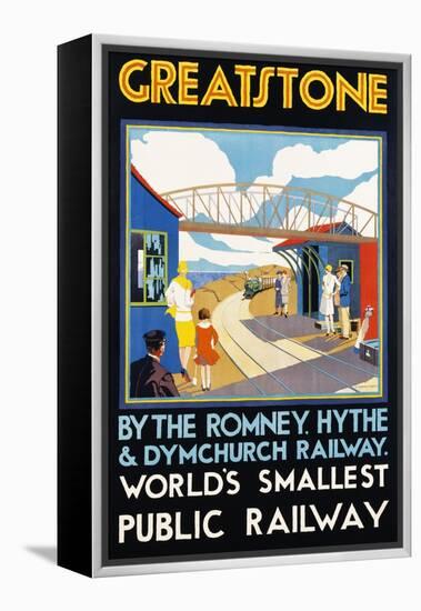 Greatstone - World's Smallest Public Railway Poster-N. Cramer Roberts-Framed Premier Image Canvas