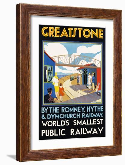 Greatstone - World's Smallest Public Railway Poster-N. Cramer Roberts-Framed Premium Photographic Print