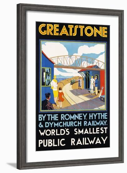 Greatstone - World's Smallest Public Railway Poster-N. Cramer Roberts-Framed Photographic Print