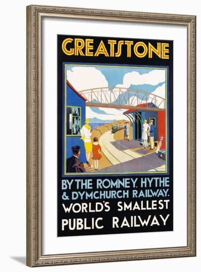 Greatstone - World's Smallest Public Railway Poster-N. Cramer Roberts-Framed Photographic Print