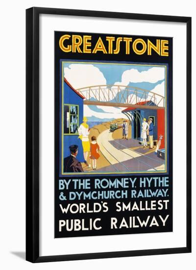 Greatstone - World's Smallest Public Railway Poster-N. Cramer Roberts-Framed Photographic Print