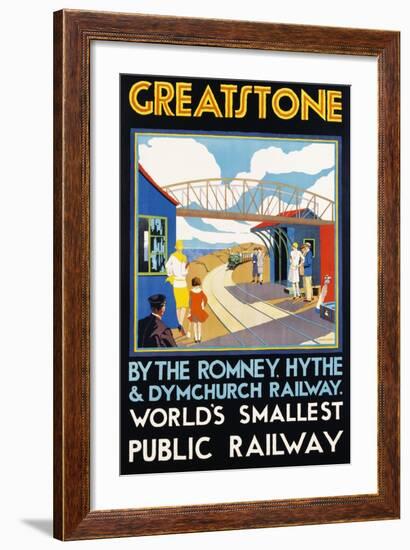 Greatstone - World's Smallest Public Railway Poster-N. Cramer Roberts-Framed Photographic Print