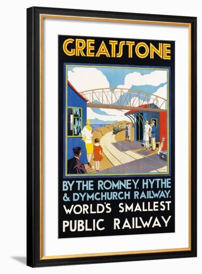 Greatstone - World's Smallest Public Railway Poster-N. Cramer Roberts-Framed Photographic Print
