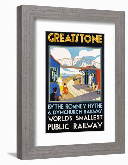 Greatstone - World's Smallest Public Railway Poster-N. Cramer Roberts-Framed Photographic Print