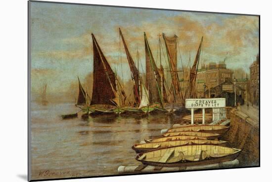 Greaves Boat Yard, Chelsea, 1858-Walter Greaves-Mounted Giclee Print