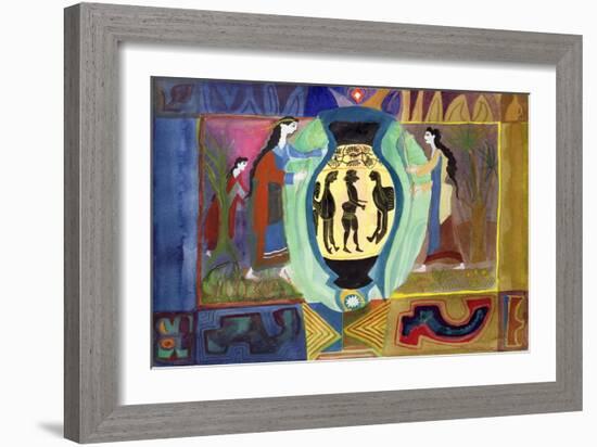 Grecian Ceremonial, from the Greek Experience Series-Michael Chase-Framed Giclee Print