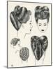 Grecian Contour Hairstyle Diagrams-null-Mounted Art Print