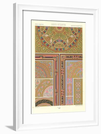 Greco-Byzantine Design Motifs-null-Framed Art Print