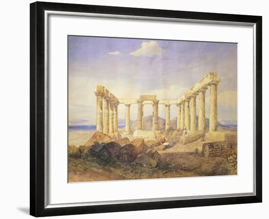 Greece, Aegina, Afaia Temple, 1767-1832-Edward Eriksen-Framed Giclee Print