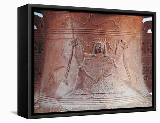 Greece, Athens, Thebes, Pithos with Relief of Mother Goddess-null-Framed Premier Image Canvas