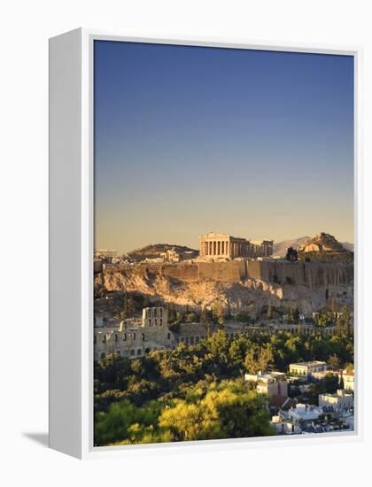 Greece, Attica, Athens, the Acropolis and Parthenon-Michele Falzone-Framed Premier Image Canvas