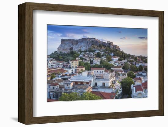 Greece, Attica, Athens, View of Plaka and the Acropolis-Jane Sweeney-Framed Photographic Print