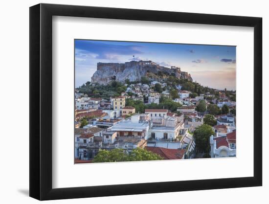 Greece, Attica, Athens, View of Plaka and the Acropolis-Jane Sweeney-Framed Photographic Print