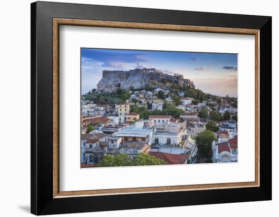 Greece, Attica, Athens, View of Plaka and the Acropolis-Jane Sweeney-Framed Photographic Print