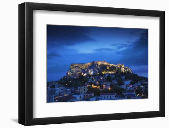 Greece, Attica, Athens, View of Plaka and the Acropolis-Jane Sweeney-Framed Photographic Print