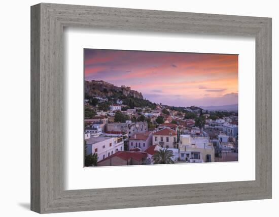 Greece, Attica, Athens, View of Plaka and the Acropolis-Jane Sweeney-Framed Photographic Print