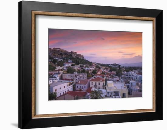 Greece, Attica, Athens, View of Plaka and the Acropolis-Jane Sweeney-Framed Photographic Print