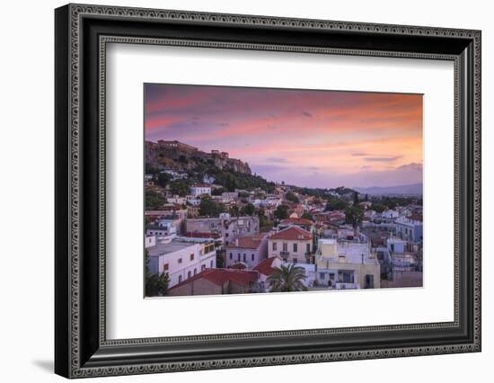 Greece, Attica, Athens, View of Plaka and the Acropolis-Jane Sweeney-Framed Photographic Print