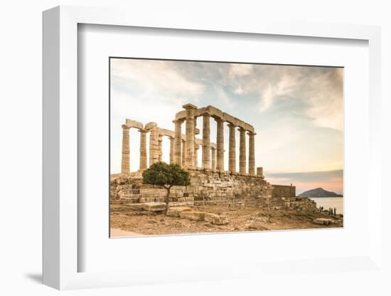 Greece, Attica, Cape Sounion, Temple of Poseidon-Jane Sweeney-Framed Photographic Print