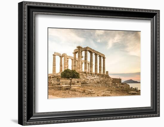 Greece, Attica, Cape Sounion, Temple of Poseidon-Jane Sweeney-Framed Photographic Print