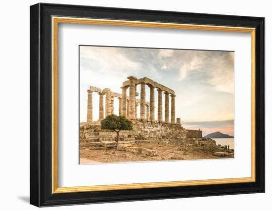 Greece, Attica, Cape Sounion, Temple of Poseidon-Jane Sweeney-Framed Photographic Print