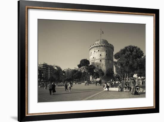 Greece, Central Macedonia, Thessaloniki, the White Tower-Walter Bibikow-Framed Photographic Print