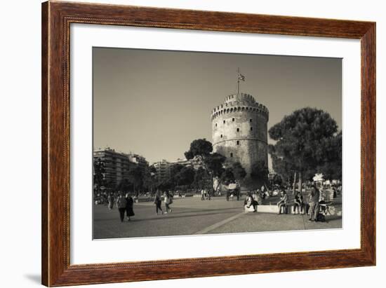 Greece, Central Macedonia, Thessaloniki, the White Tower-Walter Bibikow-Framed Photographic Print