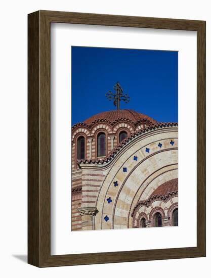 Greece, Central Macedonia, Thessaloniki, Town and Agios Pavlos Church-Walter Bibikow-Framed Photographic Print