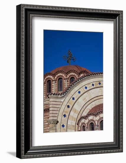 Greece, Central Macedonia, Thessaloniki, Town and Agios Pavlos Church-Walter Bibikow-Framed Photographic Print