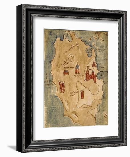 Greece, Chios Island, Chio Scio from the Latin Manuscript-Ippolito Caffi-Framed Giclee Print