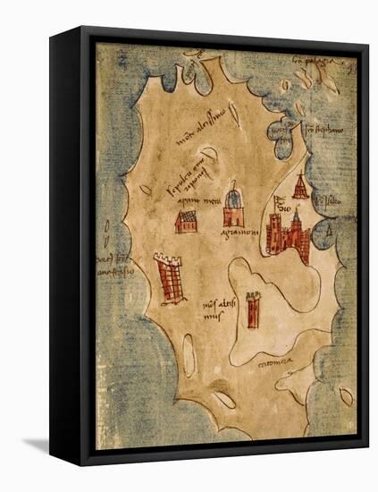 Greece, Chios Island, Chio Scio from the Latin Manuscript-Ippolito Caffi-Framed Premier Image Canvas