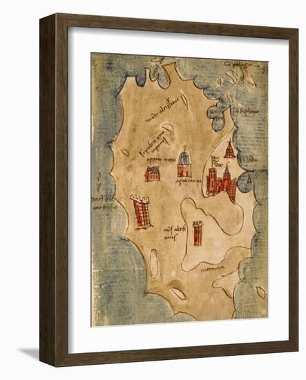 Greece, Chios Island, Chio Scio from the Latin Manuscript-Ippolito Caffi-Framed Giclee Print