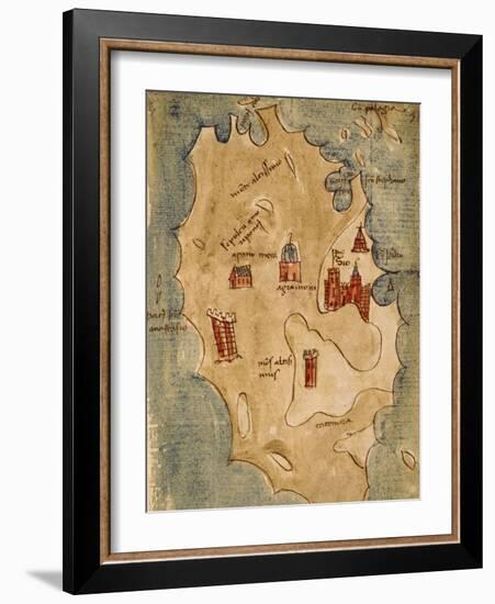 Greece, Chios Island, Chio Scio from the Latin Manuscript-Ippolito Caffi-Framed Giclee Print