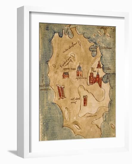 Greece, Chios Island, Chio Scio from the Latin Manuscript-Ippolito Caffi-Framed Giclee Print