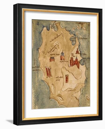 Greece, Chios Island, Chio Scio from the Latin Manuscript-Ippolito Caffi-Framed Giclee Print