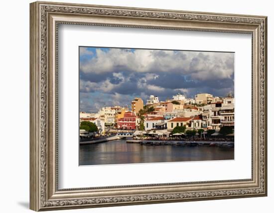 Greece, Crete, Agios Nikolaos, Lake Voulismeni-Catharina Lux-Framed Photographic Print