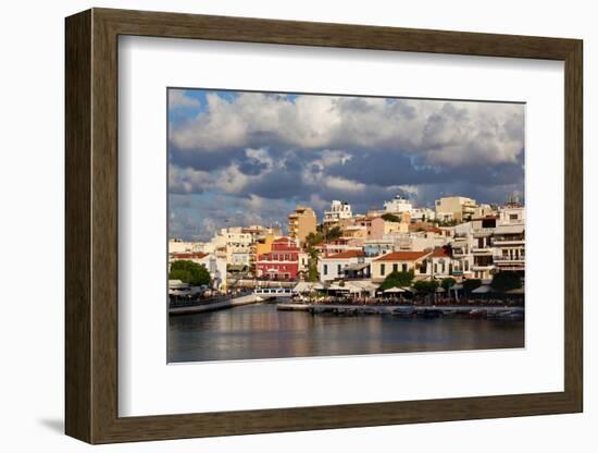 Greece, Crete, Agios Nikolaos, Lake Voulismeni-Catharina Lux-Framed Photographic Print