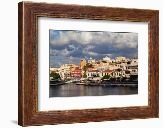 Greece, Crete, Agios Nikolaos, Lake Voulismeni-Catharina Lux-Framed Photographic Print