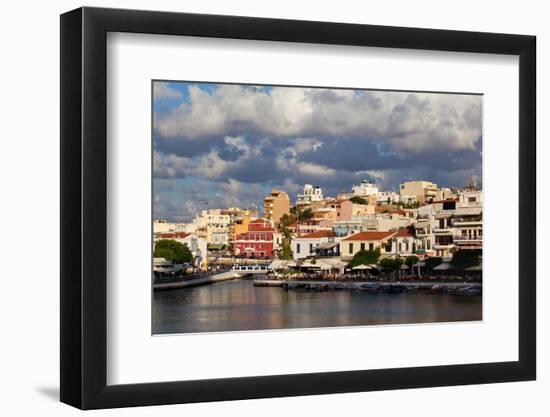 Greece, Crete, Agios Nikolaos, Lake Voulismeni-Catharina Lux-Framed Photographic Print