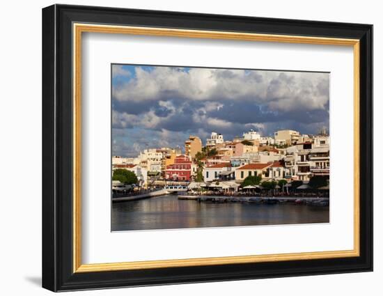 Greece, Crete, Agios Nikolaos, Lake Voulismeni-Catharina Lux-Framed Photographic Print